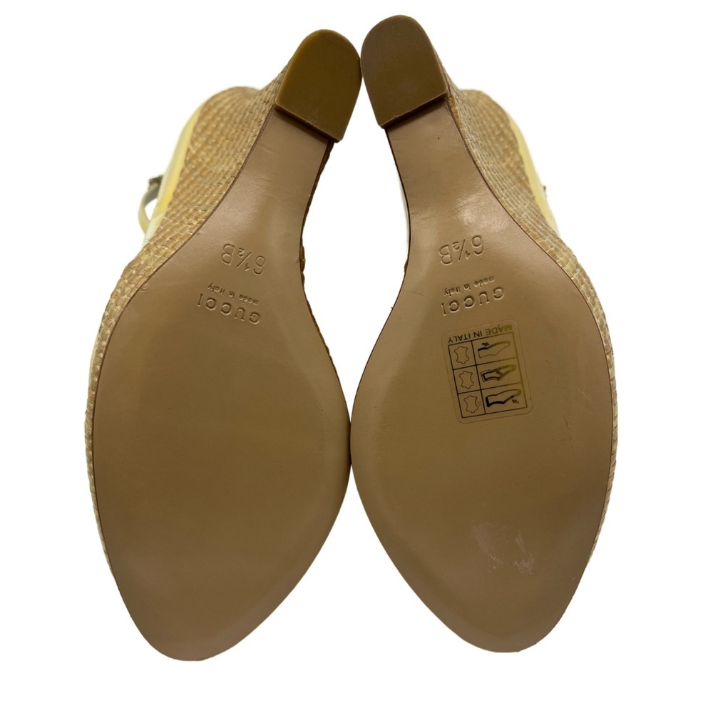 GUCCI ESPADRILLES in PALE YELLOW PATENT LEATHER - Picture 2 of 9